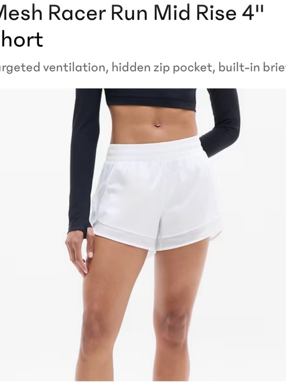 Athleta 3-Pack Performance Shorts - Black Camo, White, Magenta. Mesh racer run.